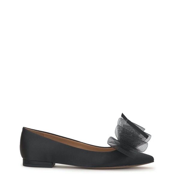 Jessica Simpson Shoes - Jessica Simpson Elspeth Bow Flats Black Bow Ballet Flat NIB Size 7M